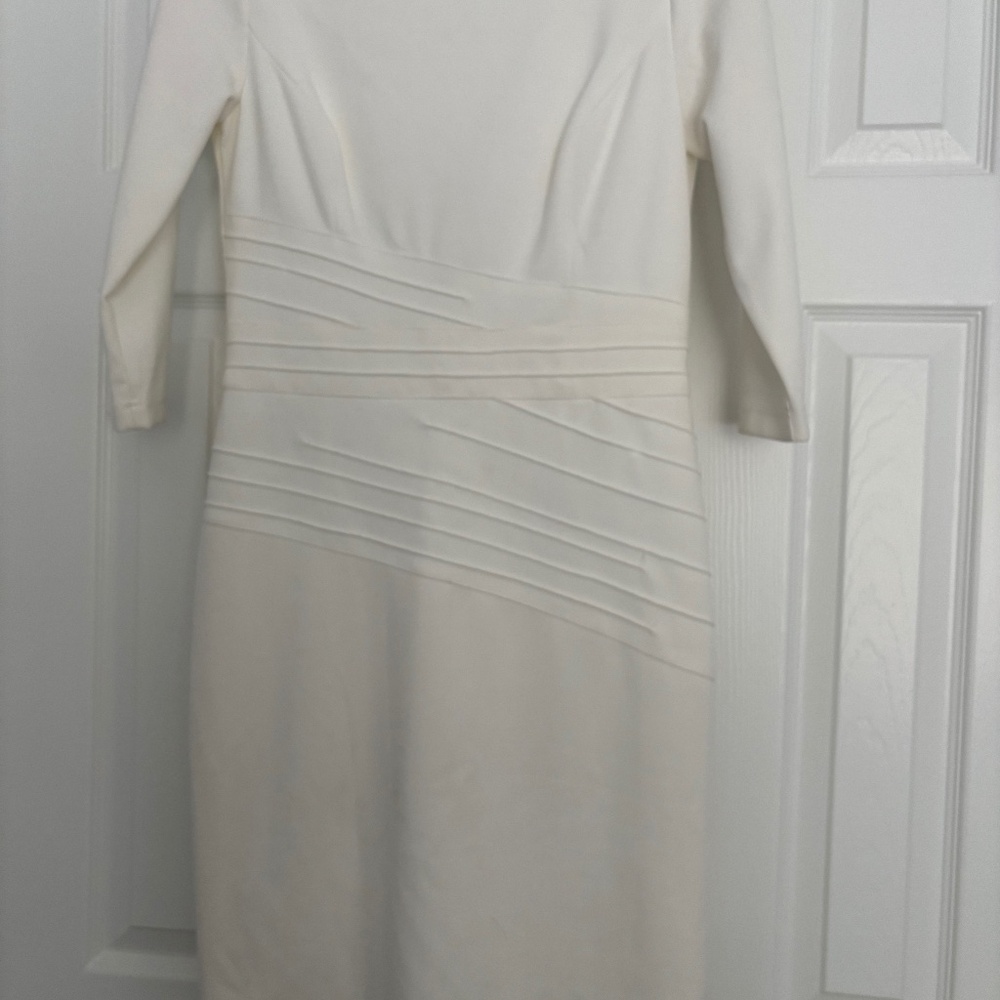 Ellen Tracy cream/off white cocktail dress, size 4.